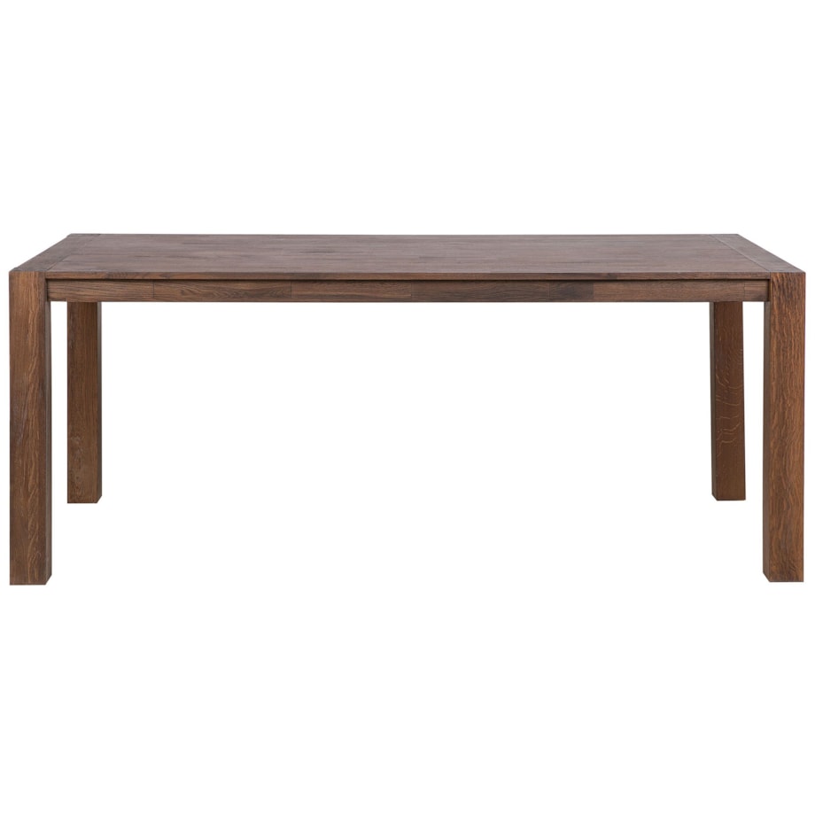 Stół do jadalni dębowy 180 x 85 cm ciemne drewno NATURA