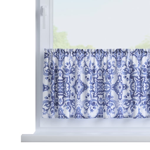 Zazdrostka prosta na metry 390x0 niebieskie wzory na białym tle