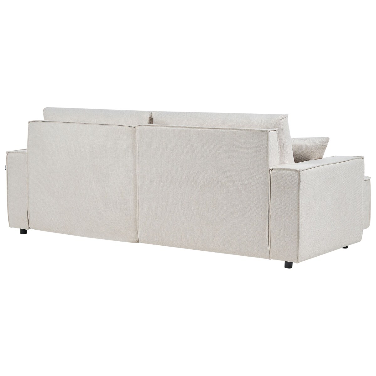 Sofa rozkładana dla 3 osób KARILA Jasnobeżowy ze schowkiem Prawostronny