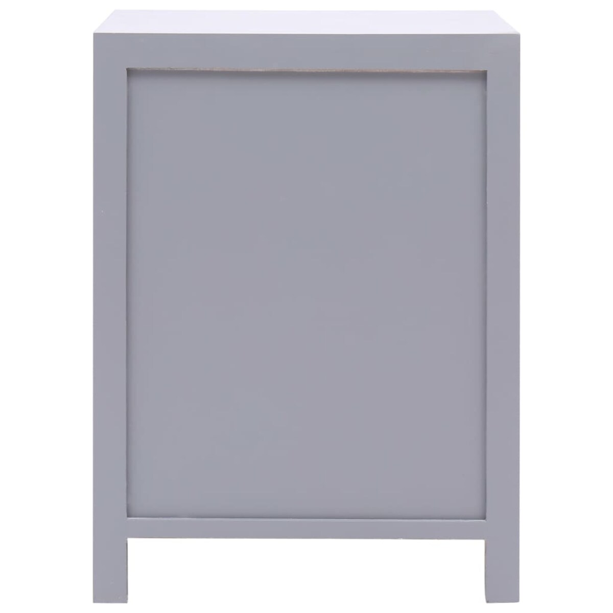 vidaXL Szafka nocna, szara, 38 x 28 x 52 cm, drewno paulownia