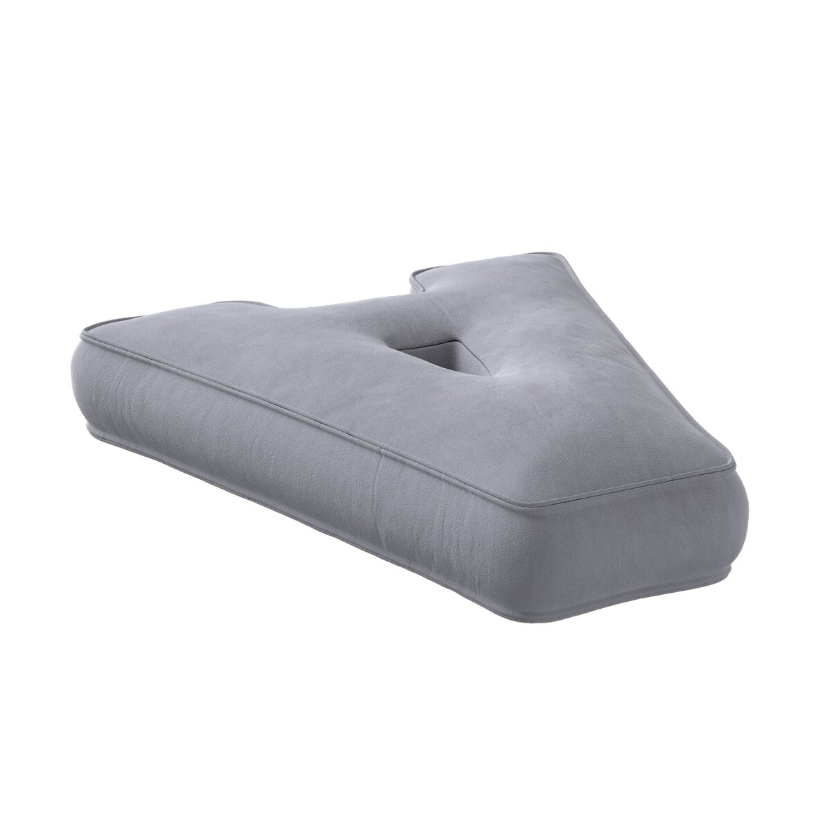 Poduszka literka A, srebrzysty szary, 30x40cm, Posh Velvet