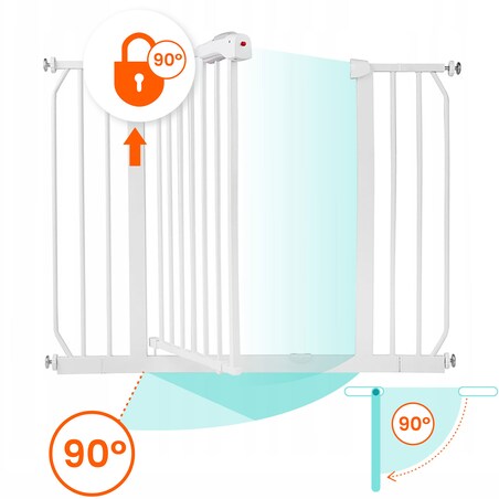 Barierka zabezpieczająca ochronna Nukido na schody i drzwi 75-105cm biała 718000