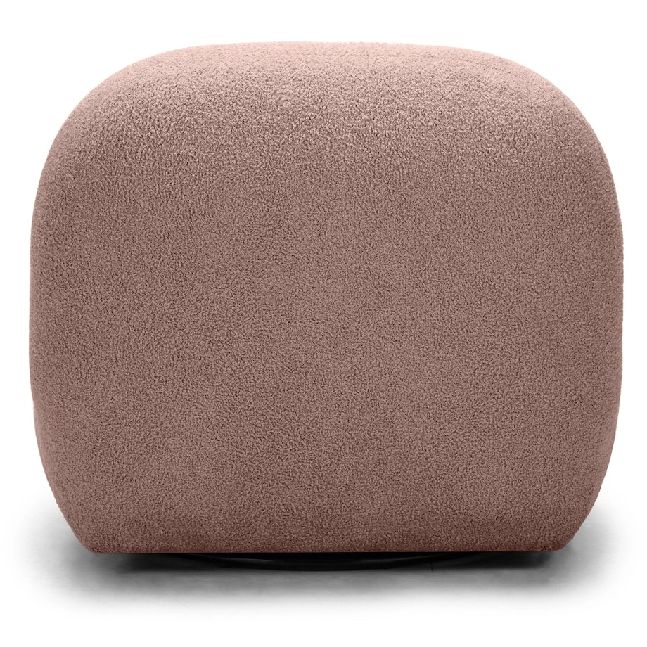 Fotel obrotowy 73x85x85 cm TENNO-3 bouclé różowy