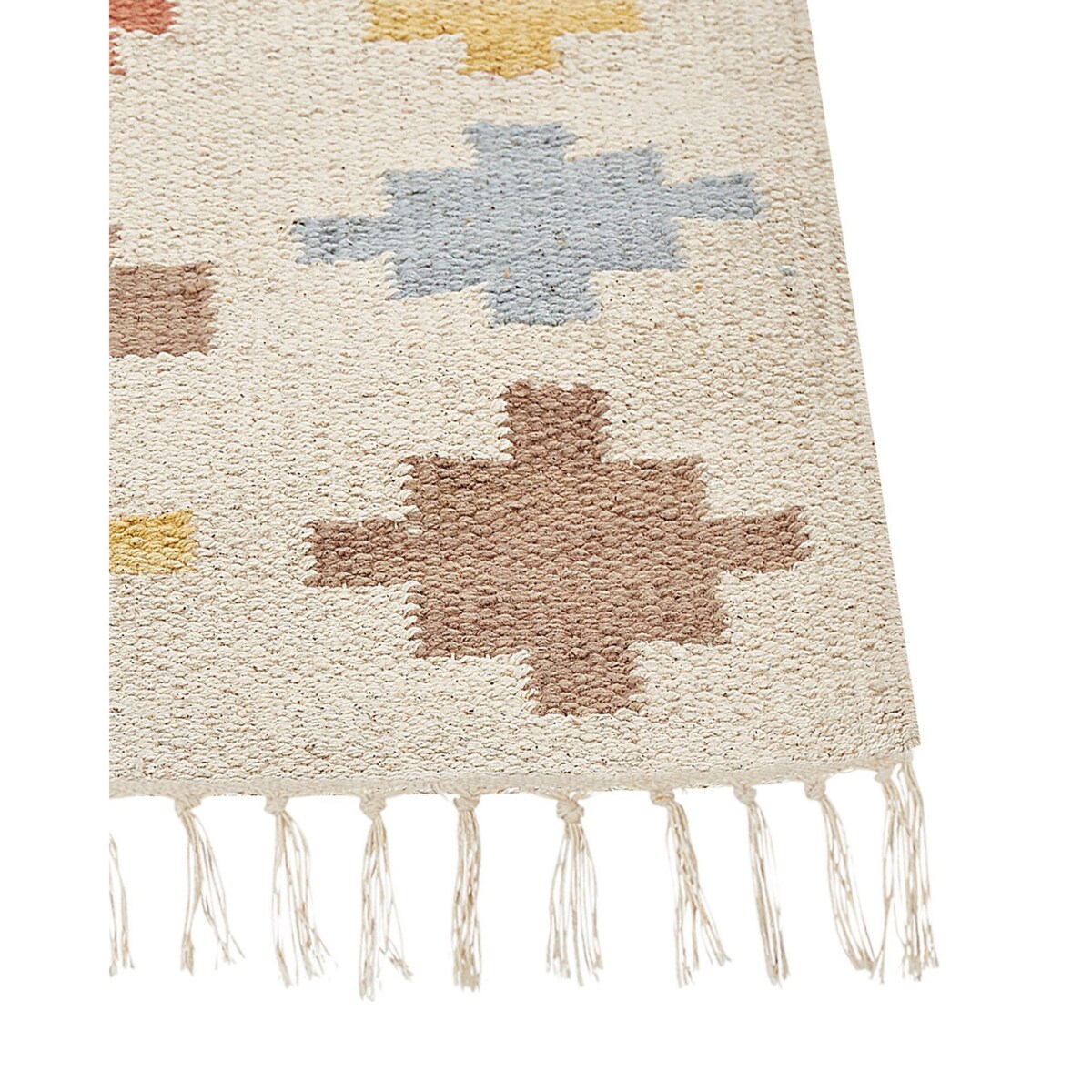 Dywan bawełniany kilim 80 x 300 cm wielokolorowy ATAN