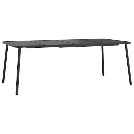 vidaXL Stolik ogrodowy, antracytowy, 200x100x71 cm, stalowy