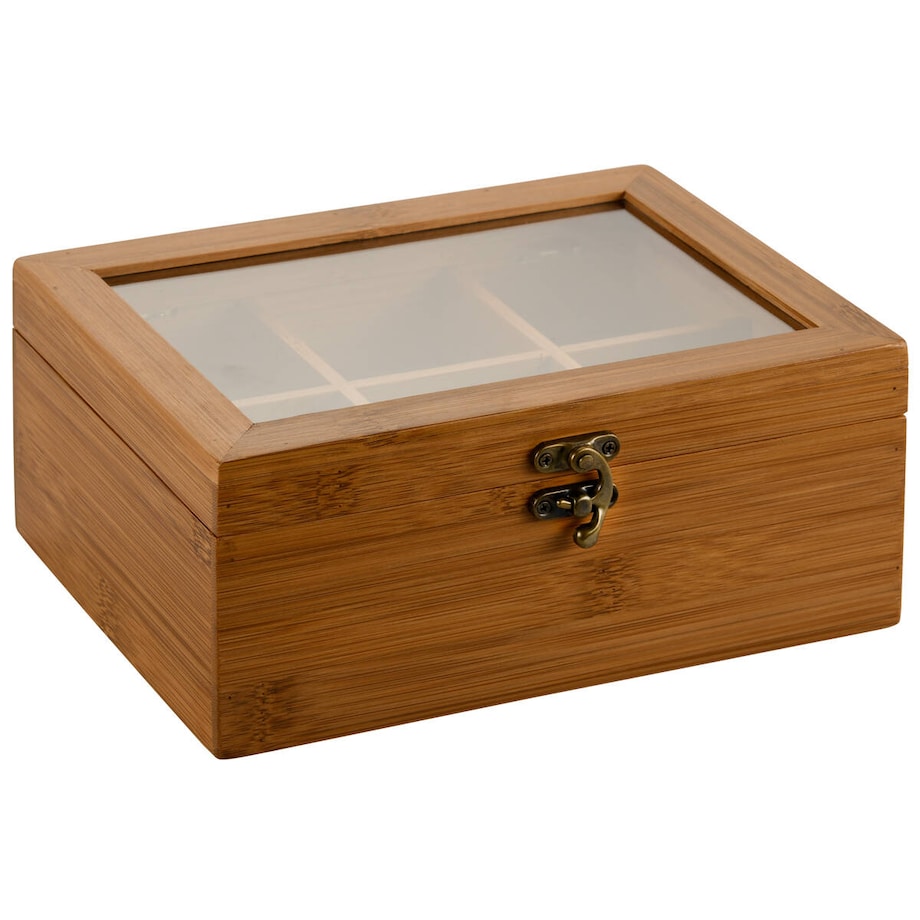 Bambusowa szktułka z zamknięciem, 21,7 x 16 x 9 cm
