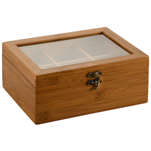 Bambusowa szktułka z zamknięciem, 21,7 x 16 x 9 cm