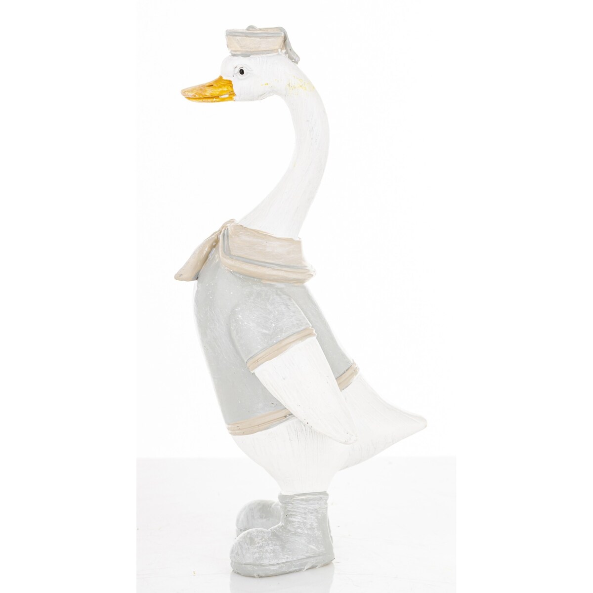 Dekoracja - biała gąska 15x5,5x7 cm GOOSE