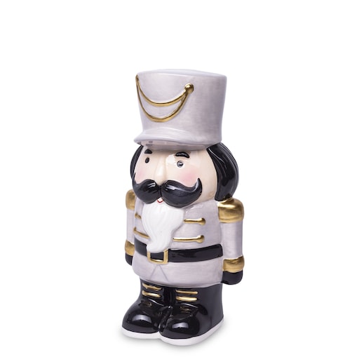 Figurka Dziadka do Orzechów17,5x19x7 cm GRASSO szary