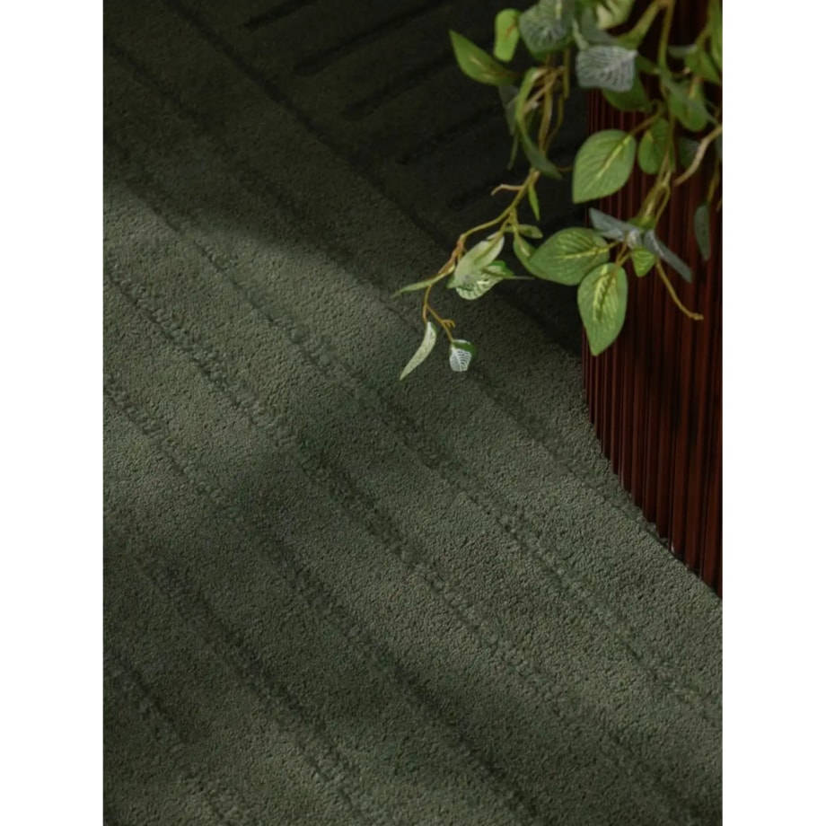 Dywan wełniany okrągły 150cm do salonu ,miekki zielone włosie,efekt 3d