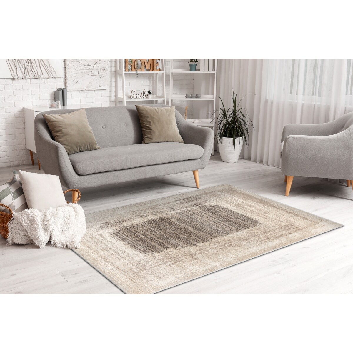 Dywan FUSION 8256 krem / beż - Ramka, 240x330 cm