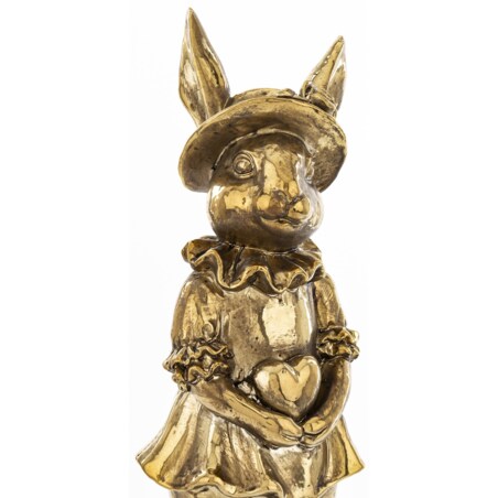 Dekoracja - króliczka 37,5x14x12,5 cm MALJUNA-3 złota
