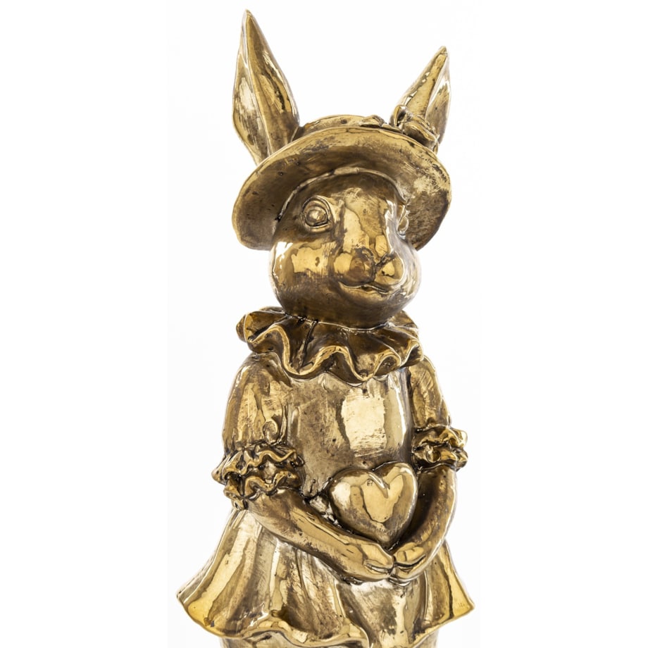 Dekoracja - króliczka 37,5x14x12,5 cm MALJUNA-3 złota
