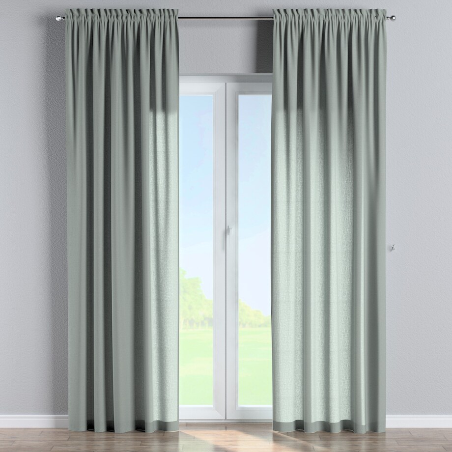 Zasłona na kanale z grzywką 1 szt. 130x260 jasny szary