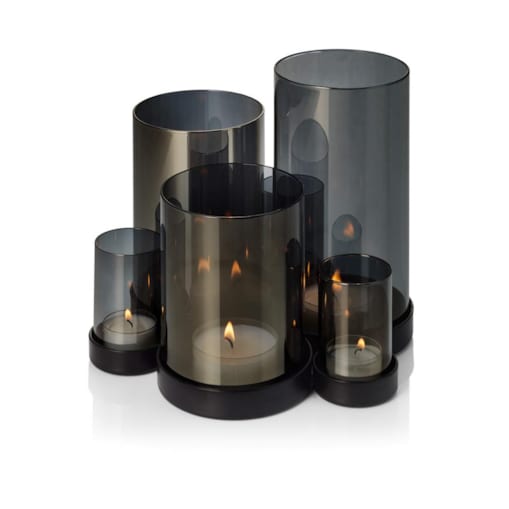 Świecznik na tealight Lichtermeer - szkło, stal proszkowana