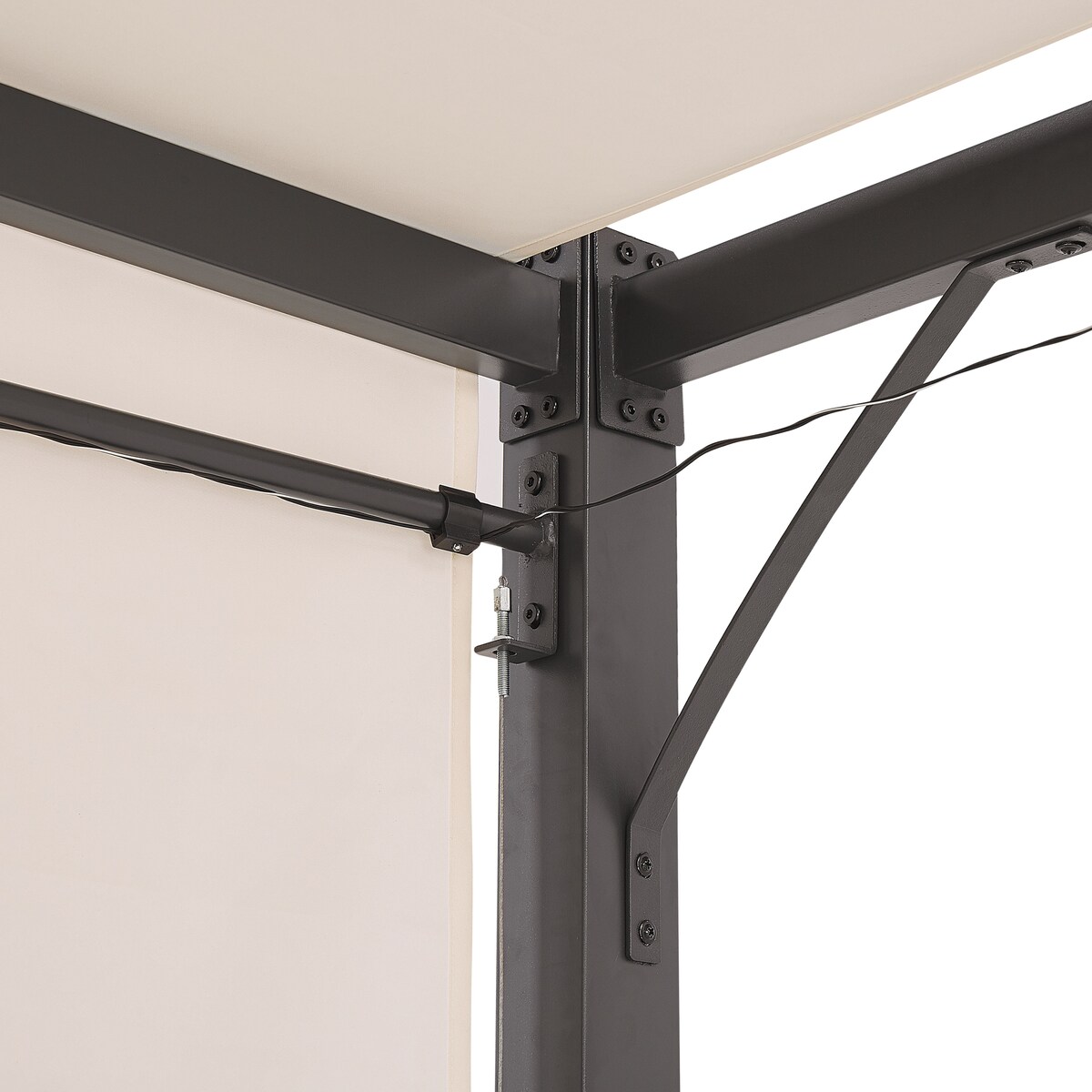 Pawilon ogrodowy LED PARGA Metal 310 cm 310 cm Beżowy
