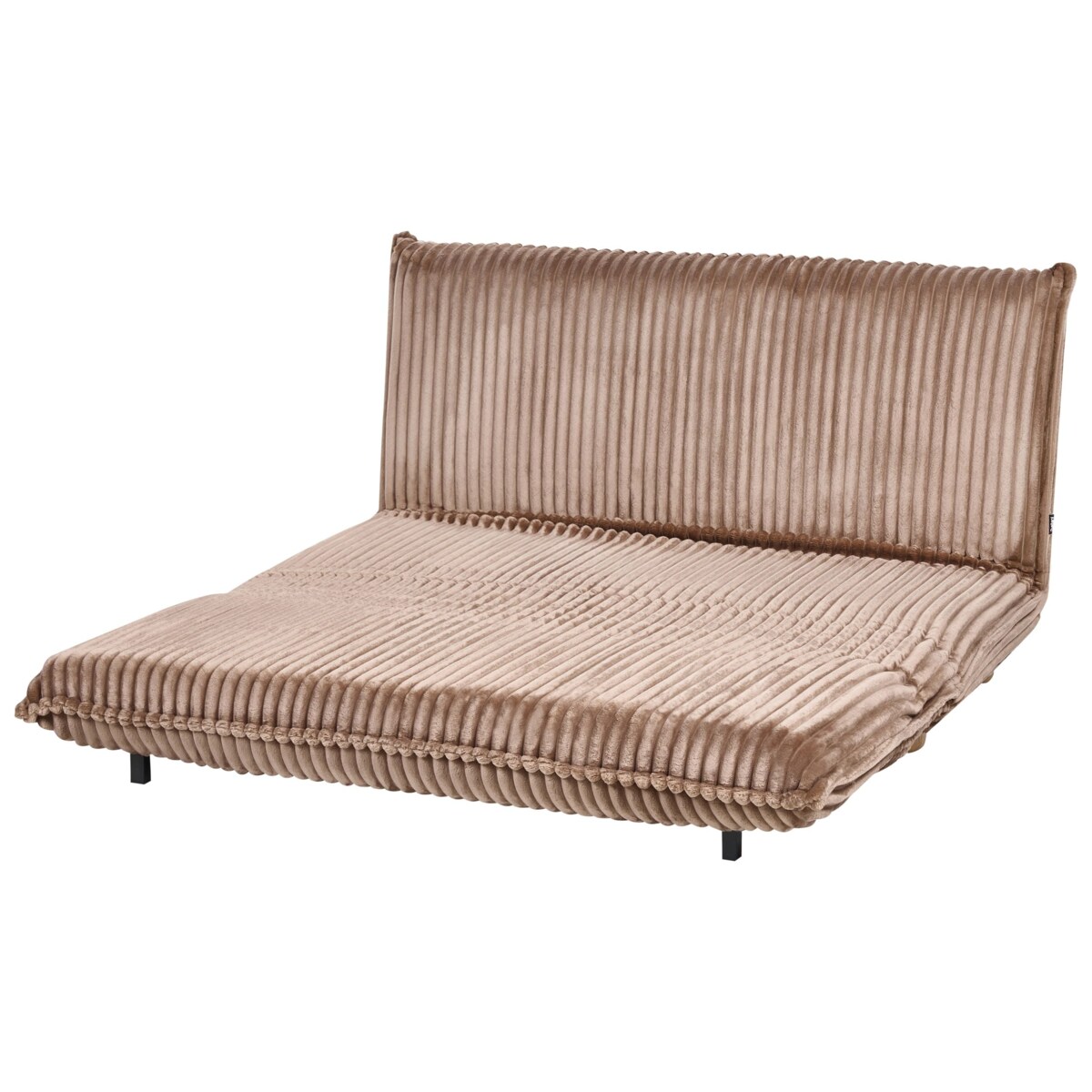 Sofa rozkładana dla 2 osób ABISKO Sztuczne futro Jasnobrązowy