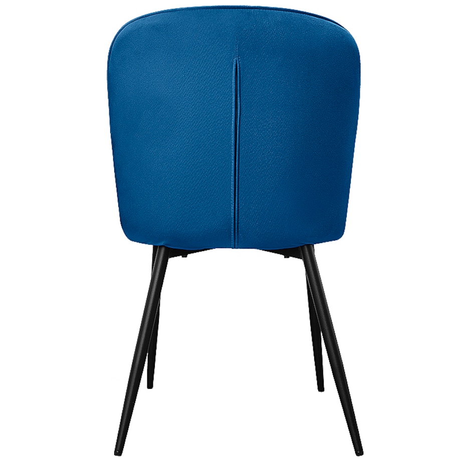 Krzesło tapicerowane do salonu jadalni welurowe wygodne velvet granatowe