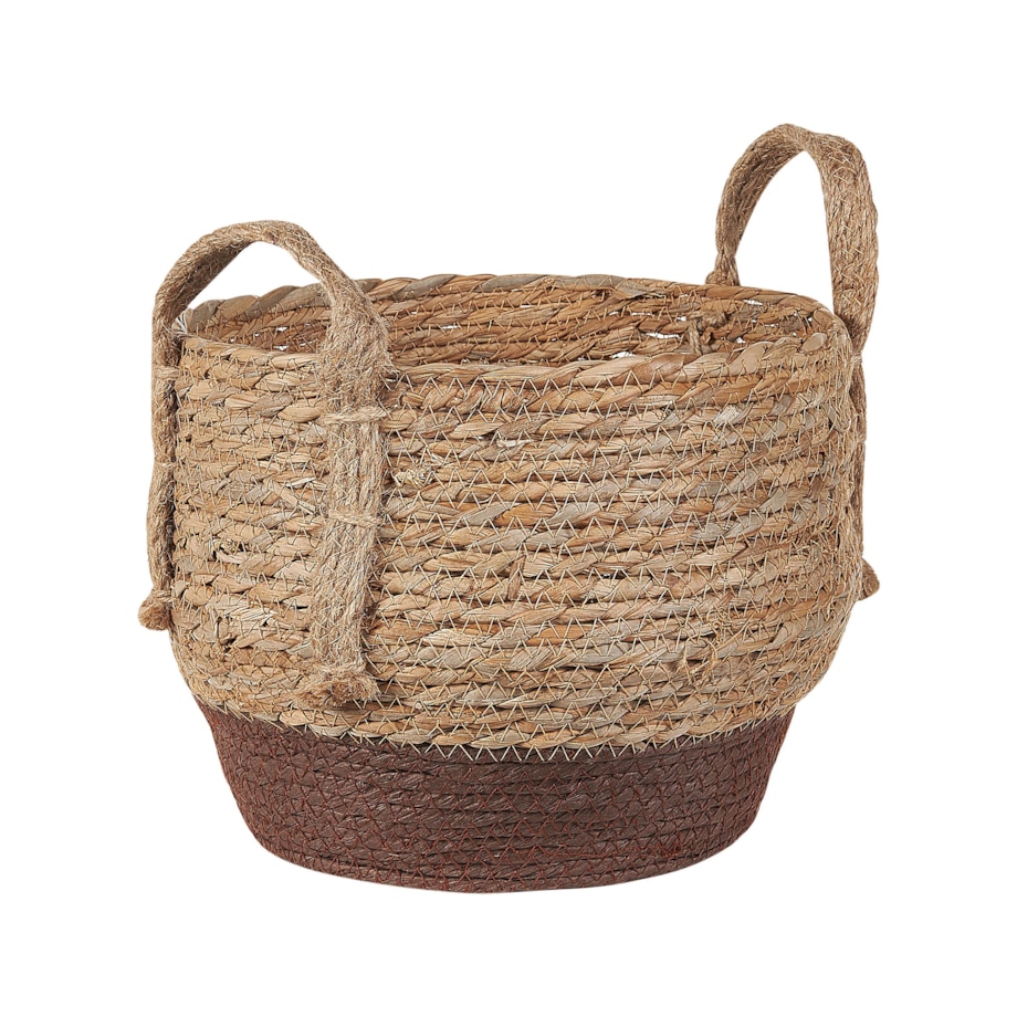 Zestaw 2 koszy na kwiaty z trawy morskiej naturalny PALADJU