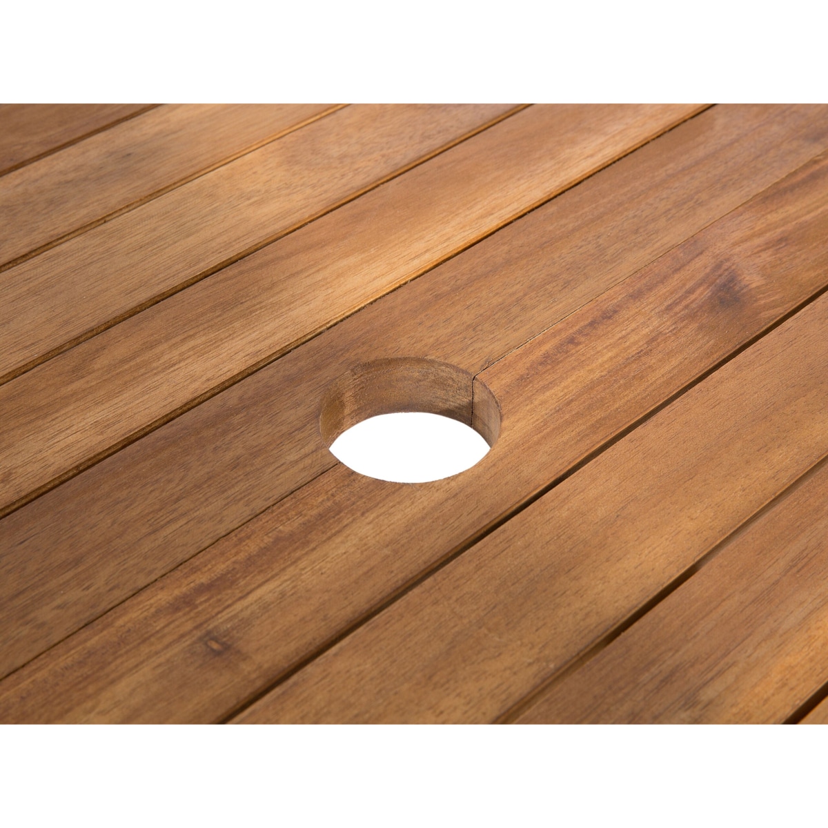 Zestaw ogrodowy dla 8 osób MAUI z parasolem Drewno akacjowe Bordowy