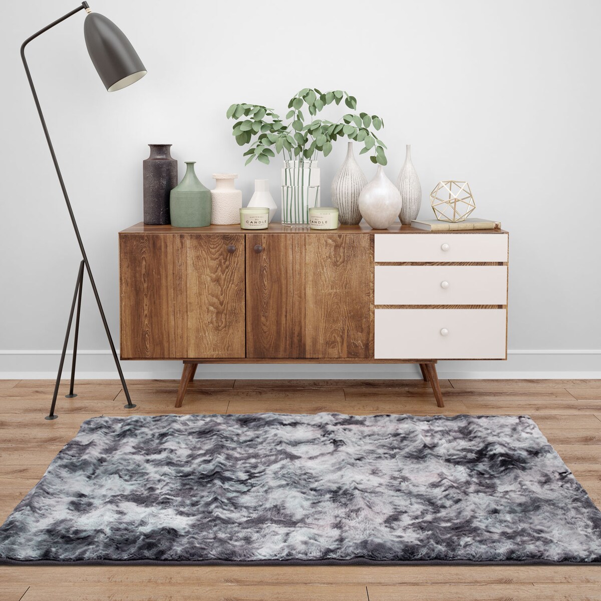 Dywan Rabbit z efektami iryzującymi Tolero 5000 Grafit 200x290