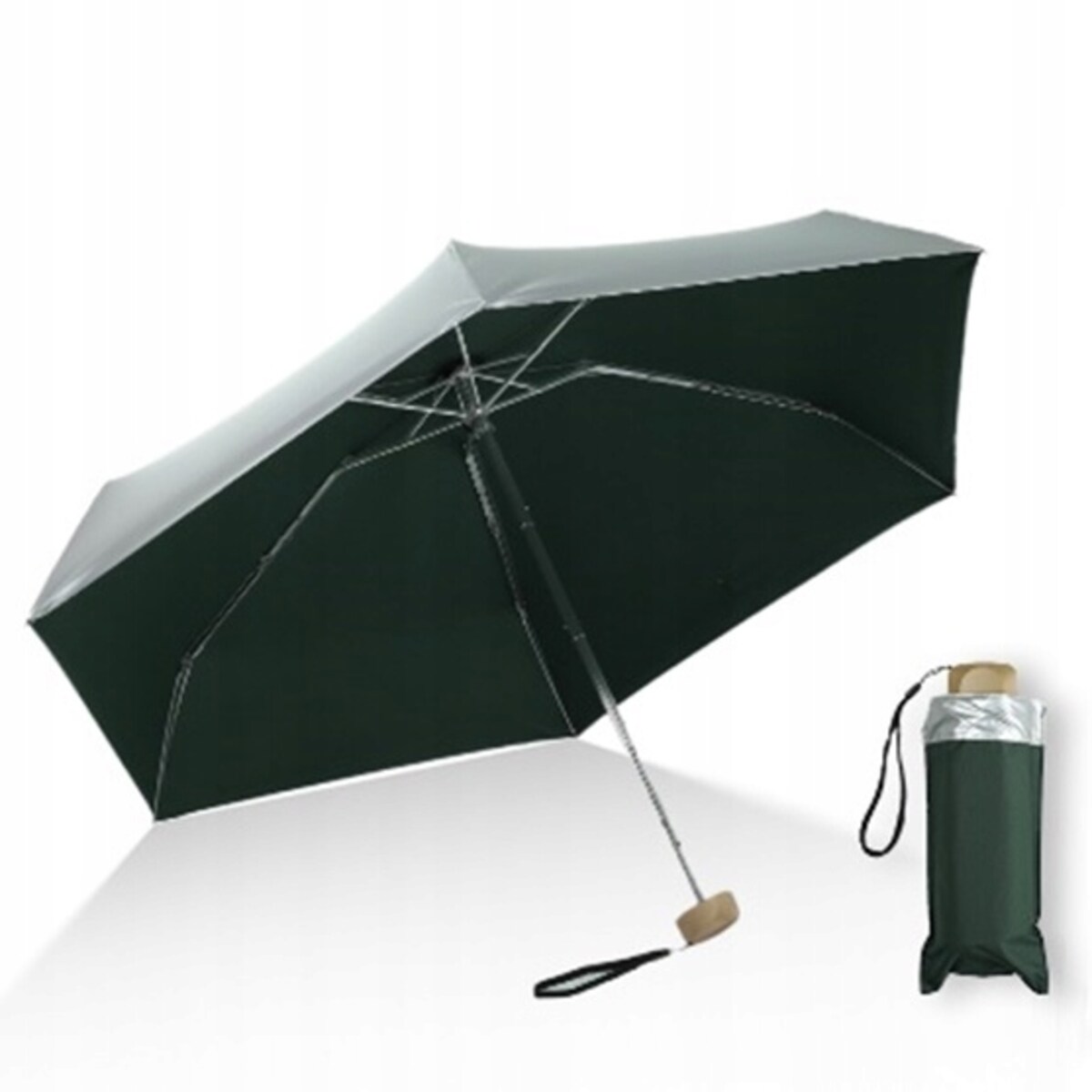 Parasol manualny kompaktowy PARASOLKA składana kieszonkowa MAŁA mini LEKKA