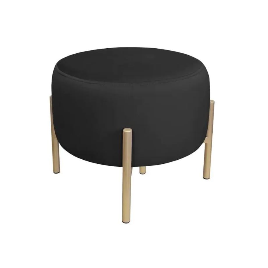 Pufa WILFRED MG VELVET czarna/złota