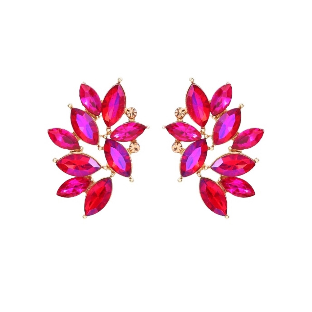 KOLCZYKI skrzydła kwiaty kolory SWAROVSKI błyszczące gałązki listki glam