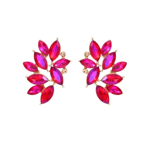 KOLCZYKI skrzydła kwiaty kolory SWAROVSKI błyszczące gałązki listki glam