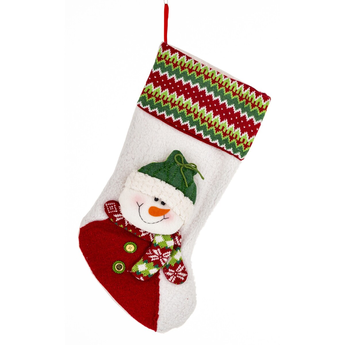 Skarpeta na prezenty 46x26x4 cm NEGULO w zielonej czapce