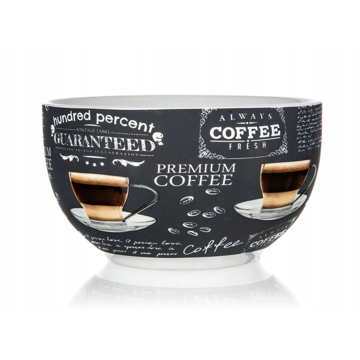 SALATERKA MISECZKA 2szt czarny na śniadanie owsiankę płatki prezent 550ml