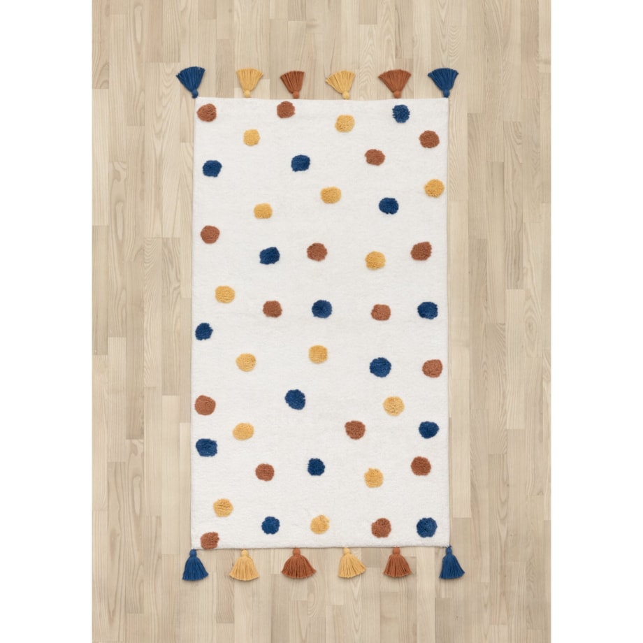Dywan bawełniany w kropki, 70 x 120 cm
