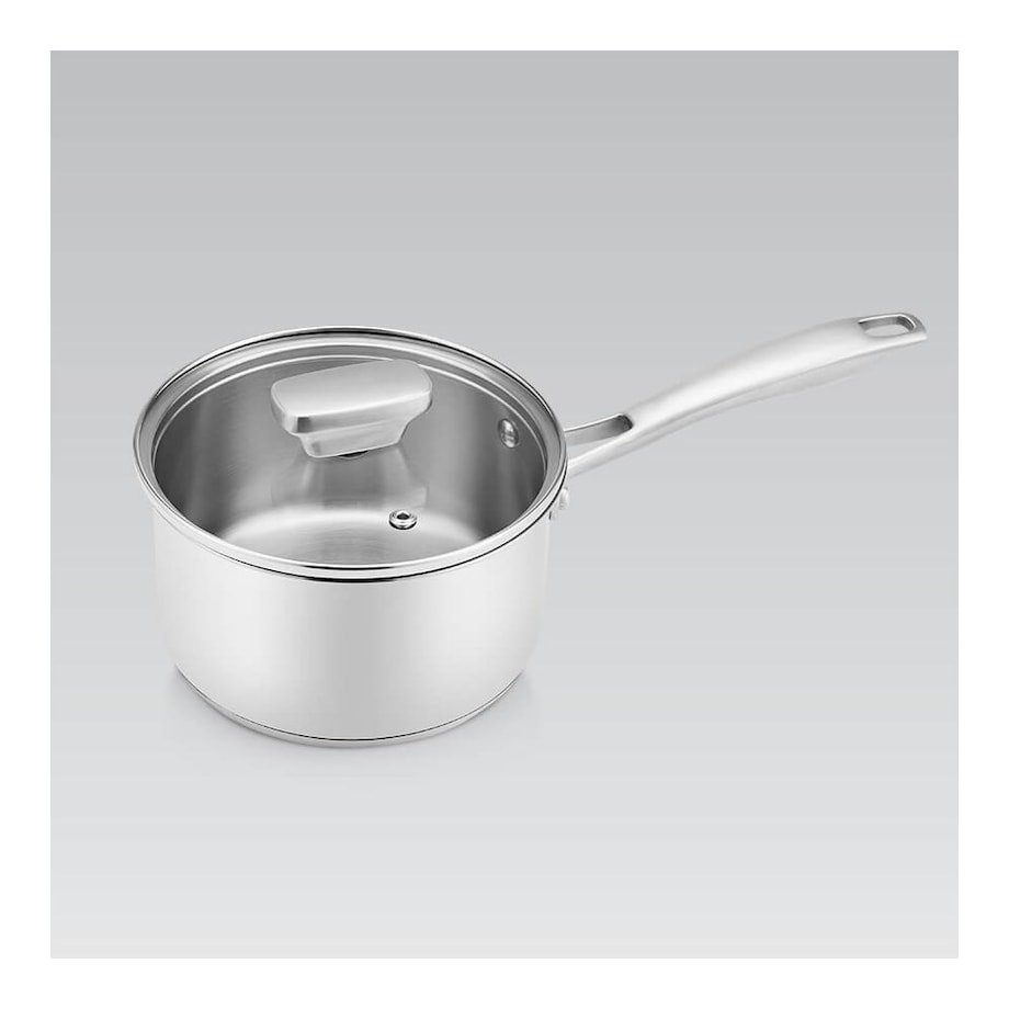 Rondel stalowy z pokrywką na indukcję gaz 16cm 1.7L MAESTRO