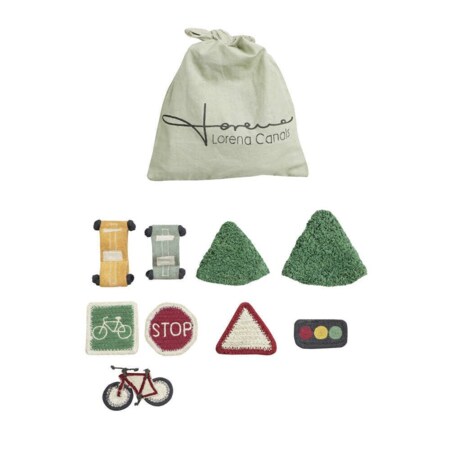 Dywan bawełniany do zabawy mapa miasta Eco-City 120x170 cm Lorena Canals