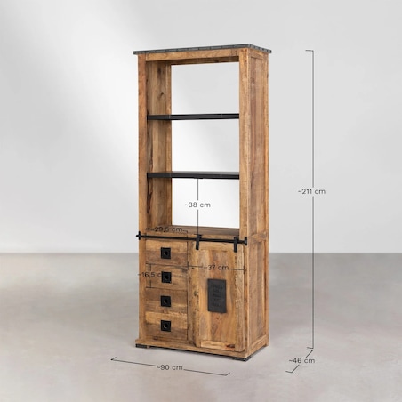 Regał z drewna mango Elei 211x90 cm