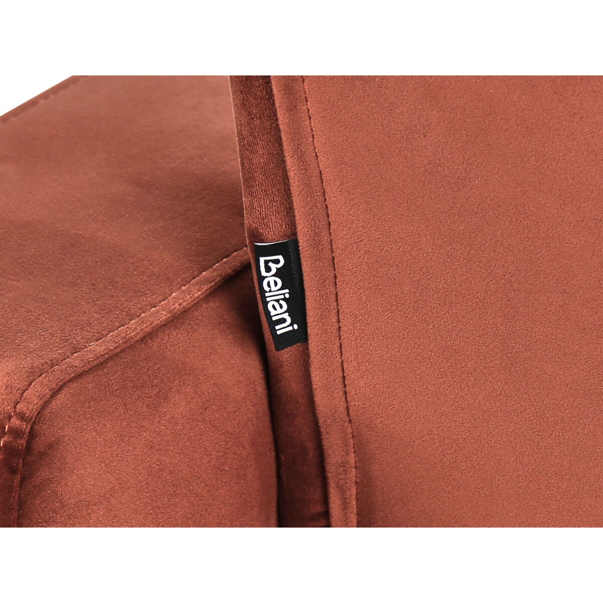 Sofa narożna lewostronna ALNES Jasnoczerwony Welur