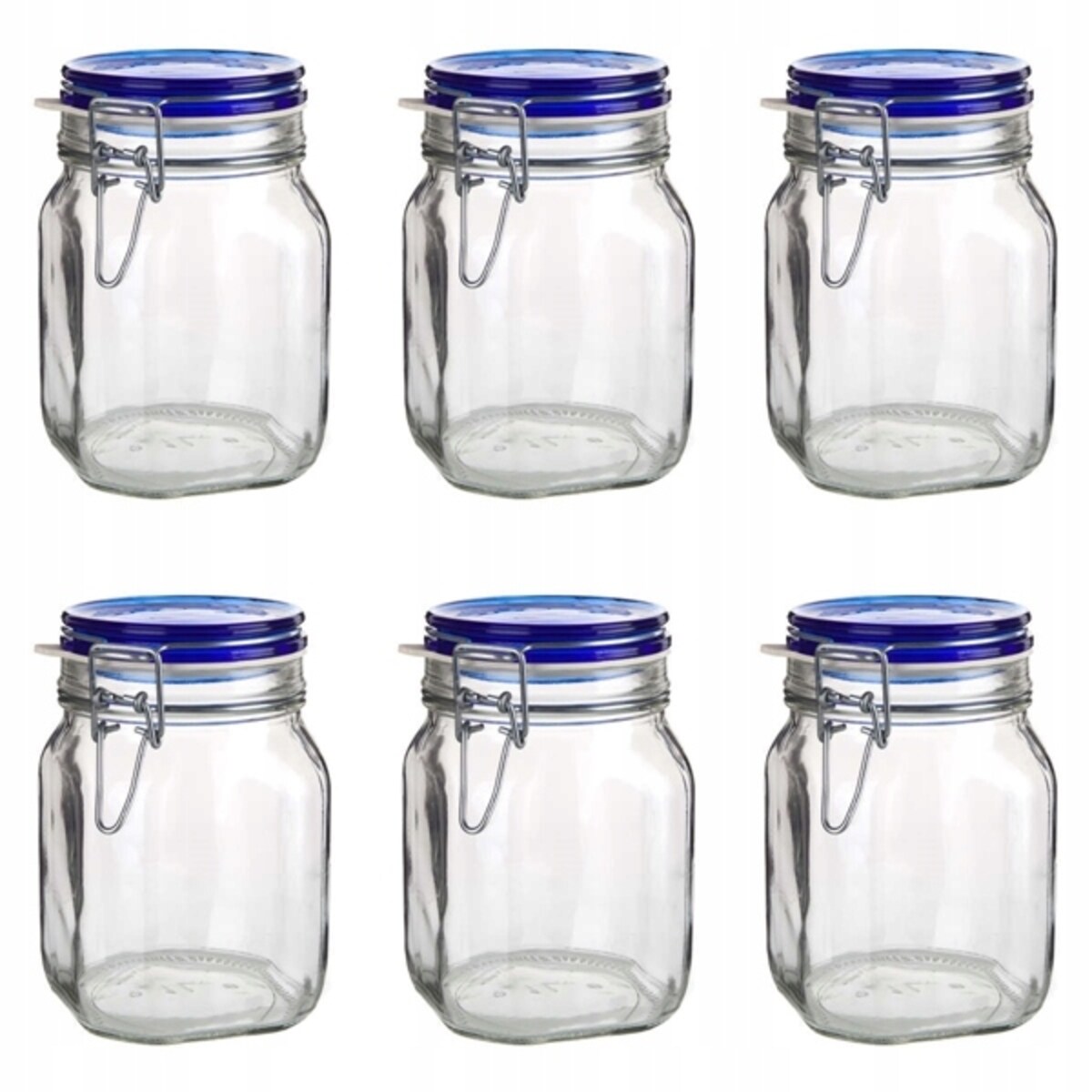 6x SŁOIK POJEMNIK hermetyczny 2 L BORMIOLI BLUE FIDO na żywność kapustę