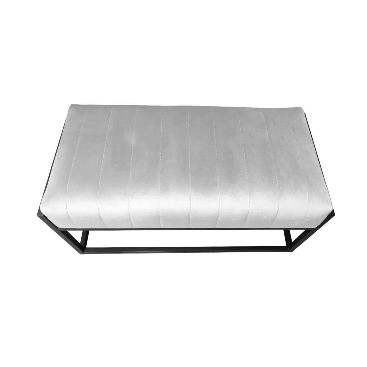 Ławka LILU MG VELVET jasnoszara