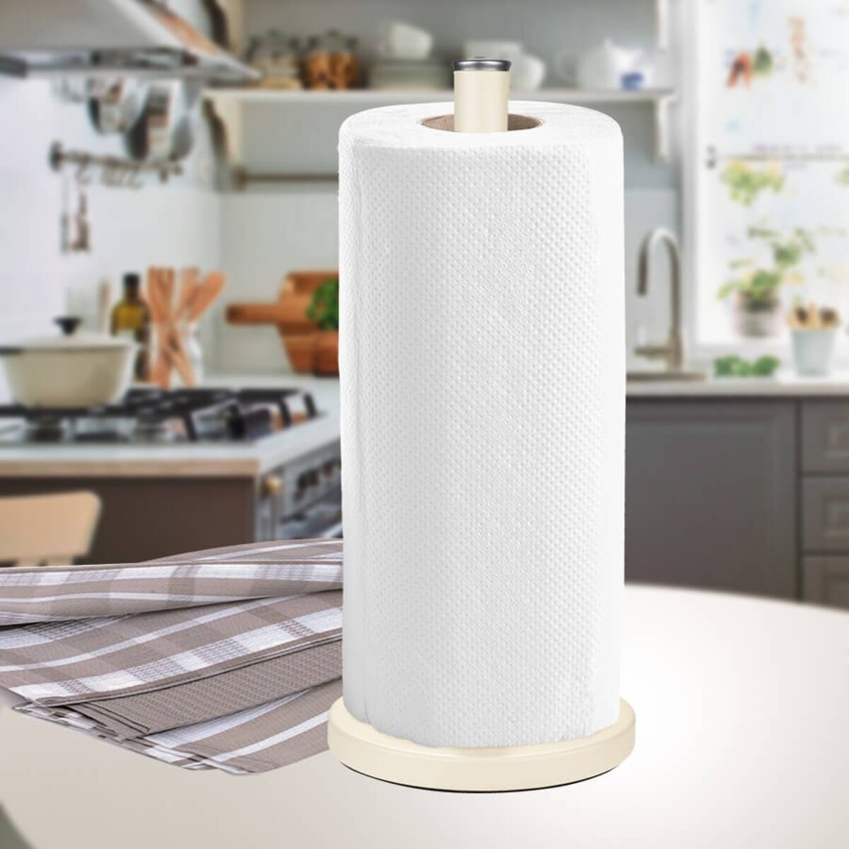 Stojak na ręcznik papierowy uchwyt 34.5cm kremowy MAESTRO MR-1033-IVORY