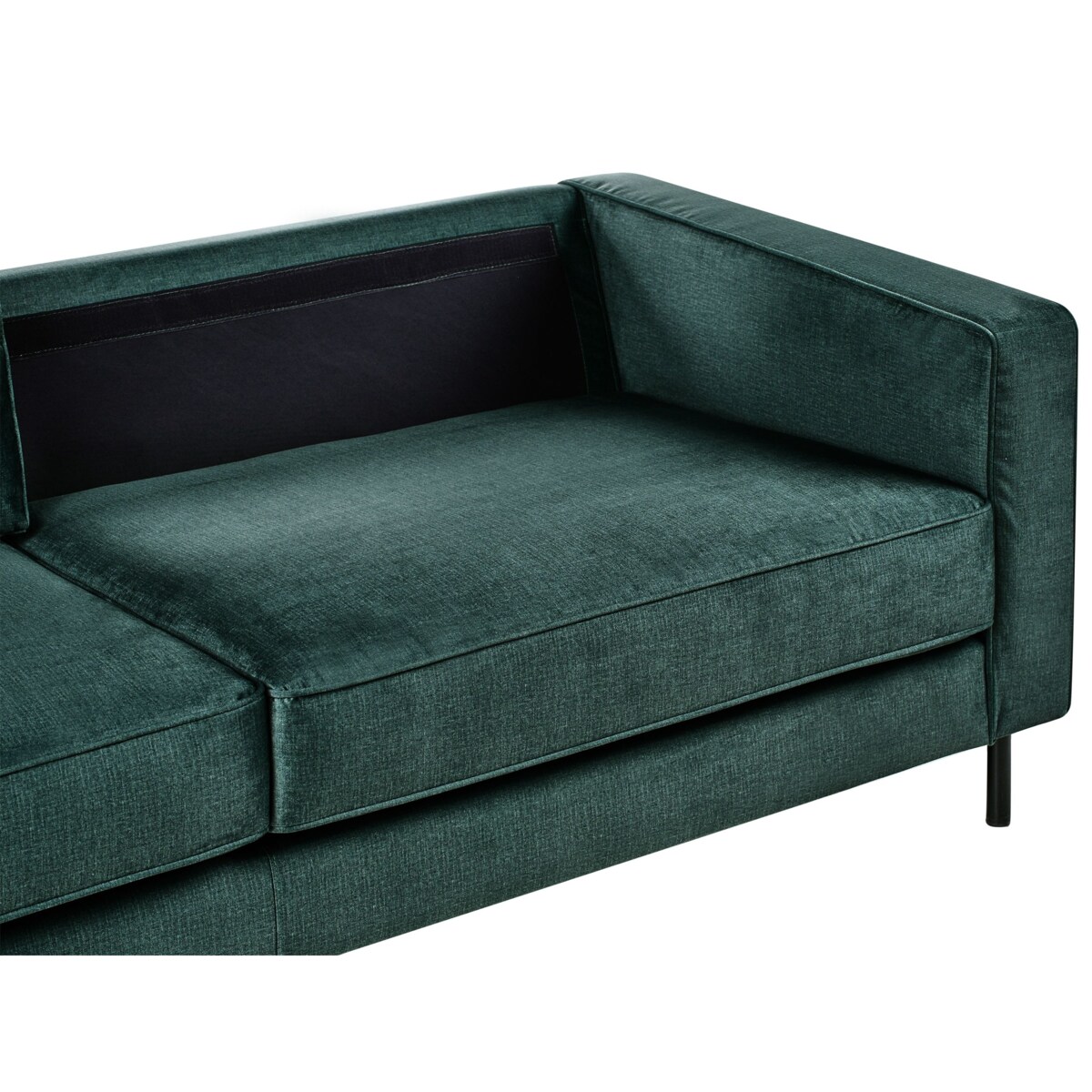 Sofa SAVALEN Welur Ciemnozielony dla 3 osób