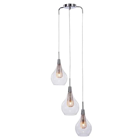 Wisząca lampa jadalniana Elektra kaskada nad stół chrom