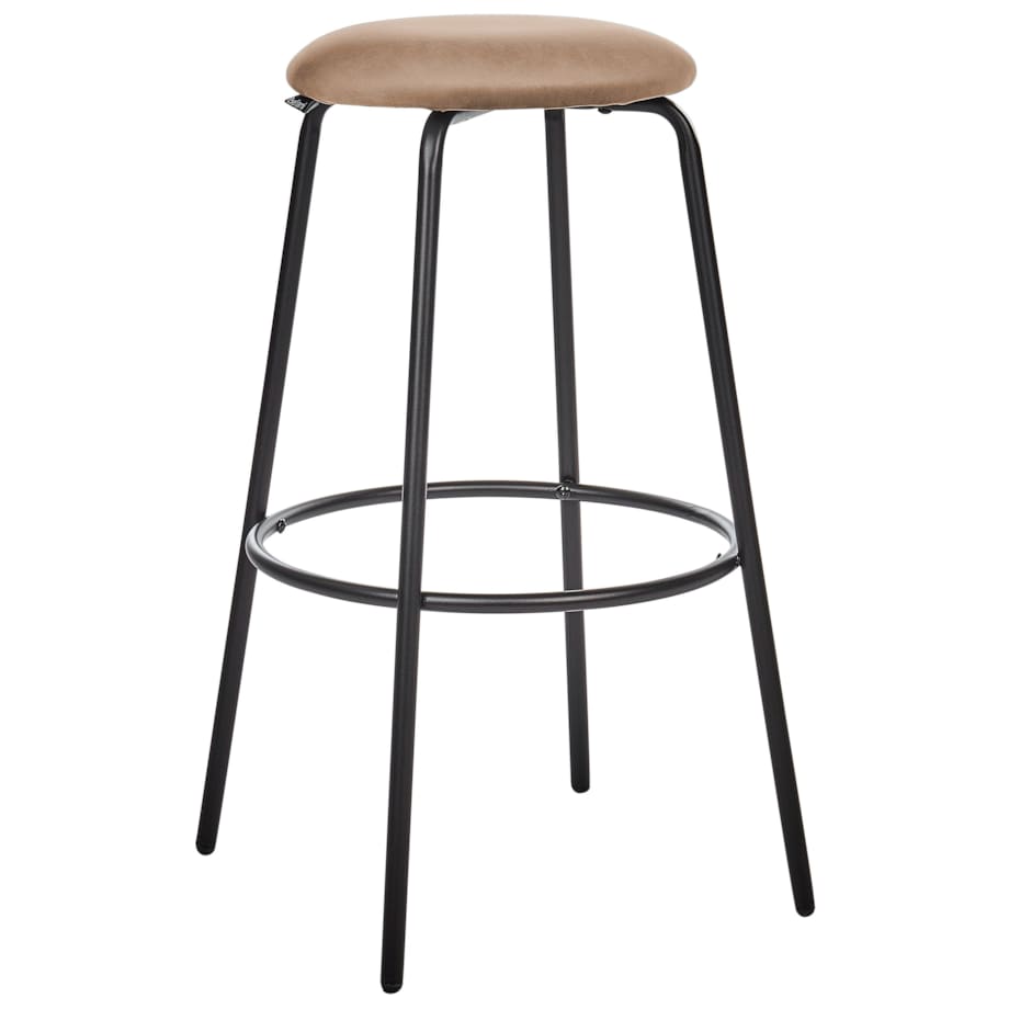 Zestaw 2 stołków barowych welurowy brązowy MORTON