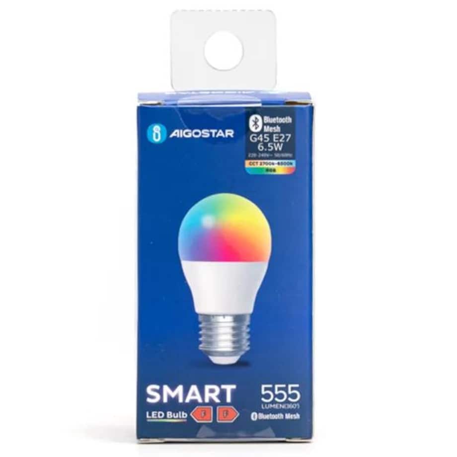 bluetooth mesh g45 e27 6,5w, rgb+cct