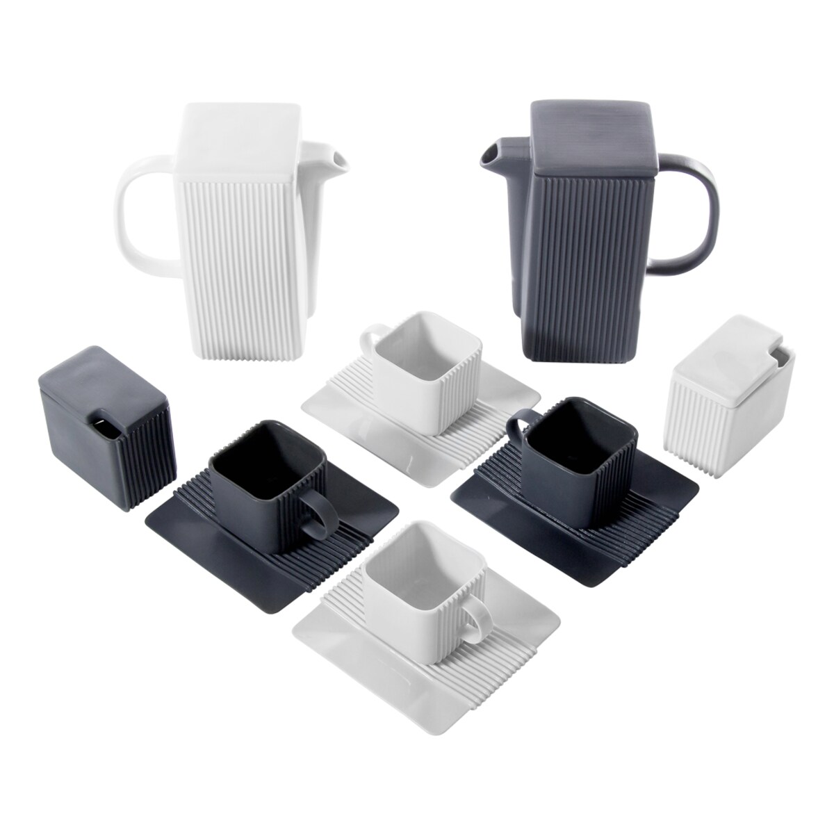 Zestaw do kawy dla 2 osób 6 el. System biały CDC1