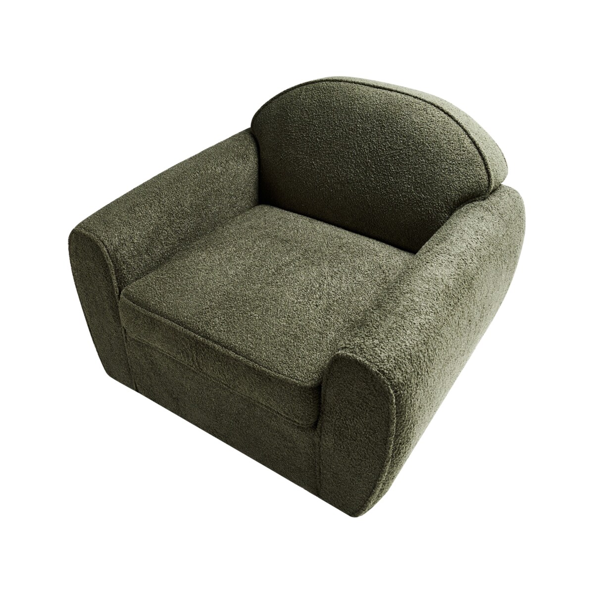 Fotel ELLEDE Boucle Ciemnozielony