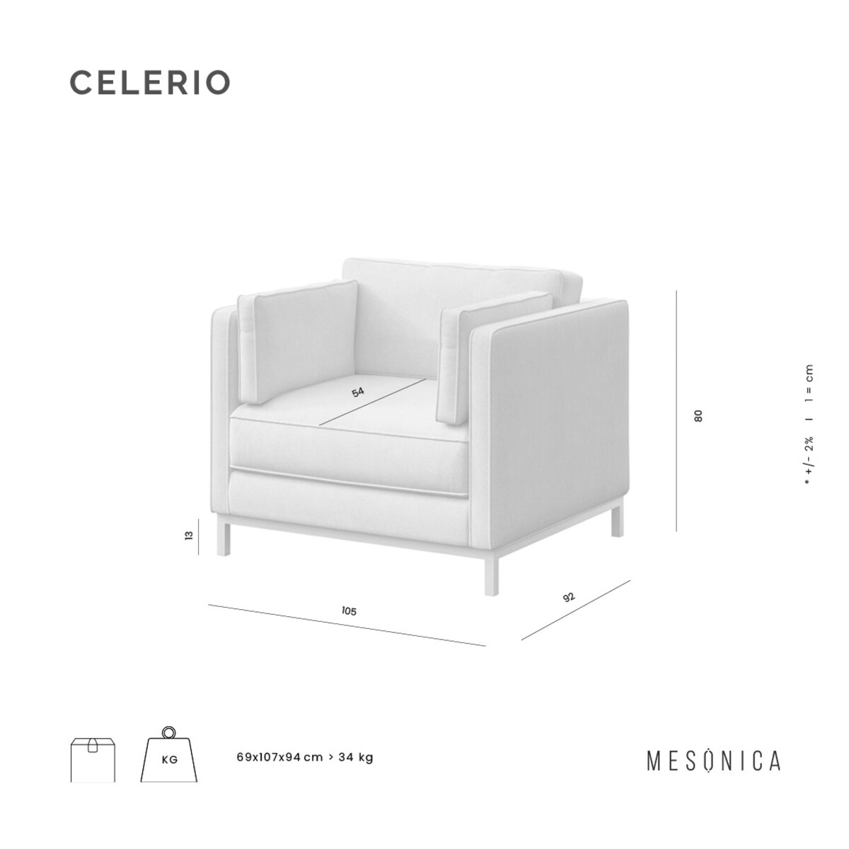 Celerio fotel Beżowy