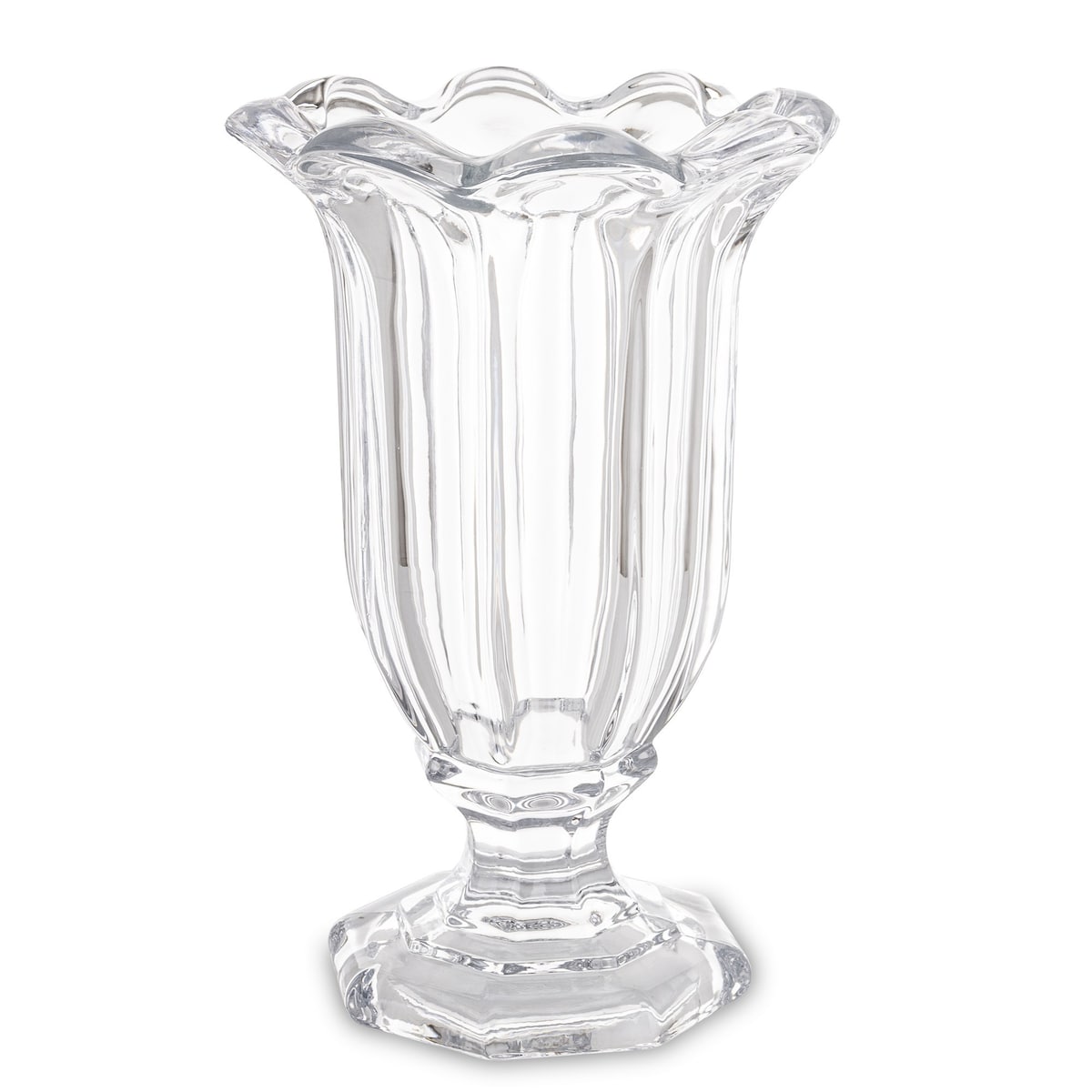 Wazon 32x20x20 cm TAZZA na nóżce transparentny