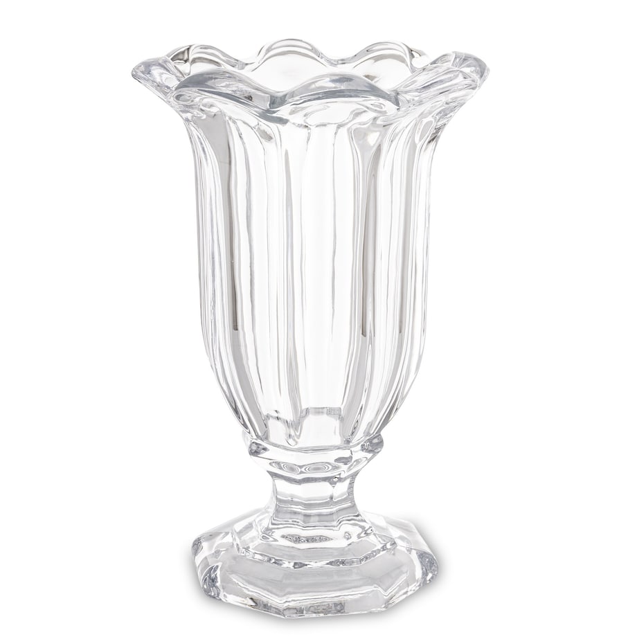 Wazon 32x20x20 cm TAZZA na nóżce transparentny