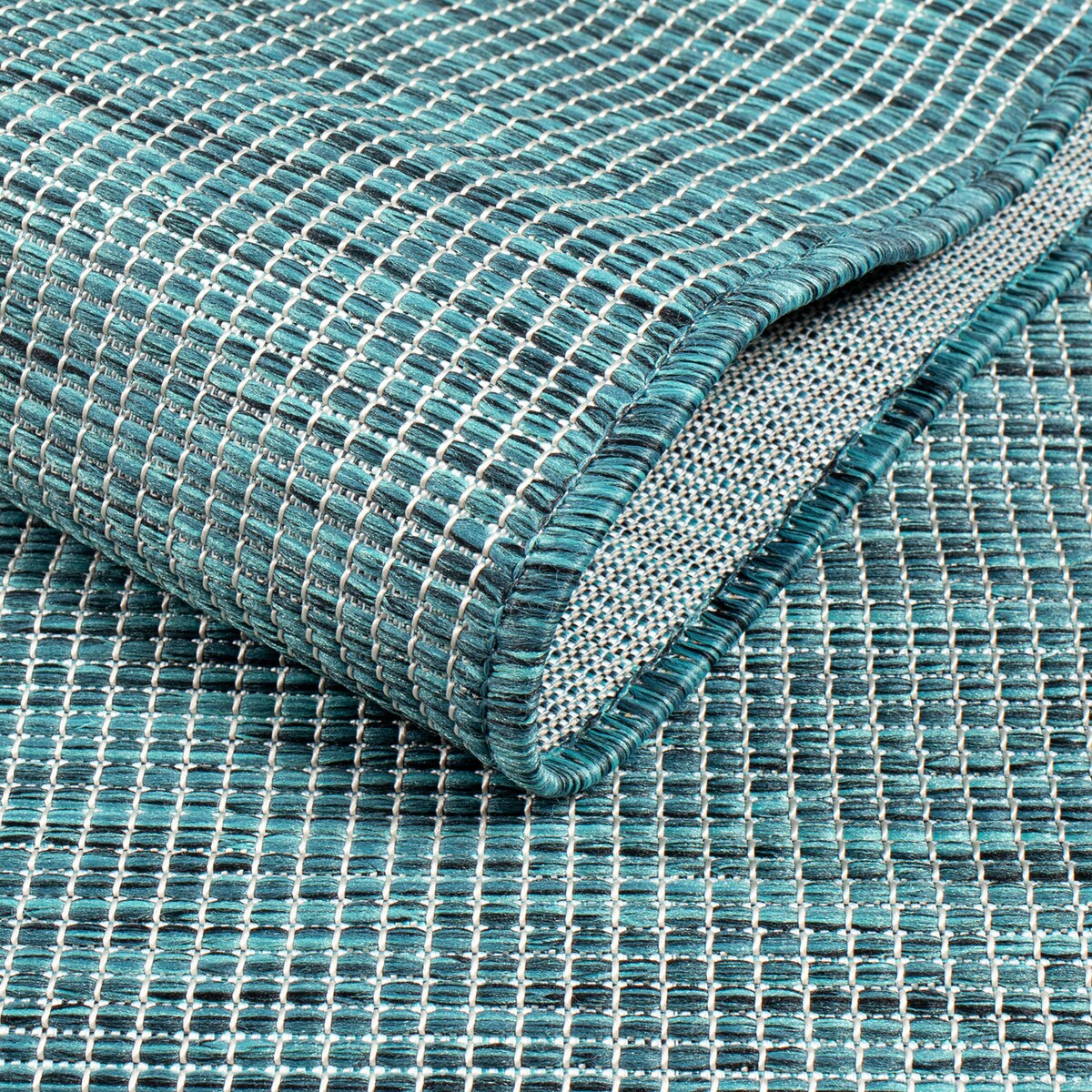 Dywan na zewnątrz i do wnętrz gładki Paloa 27780 Niebieski 120x170