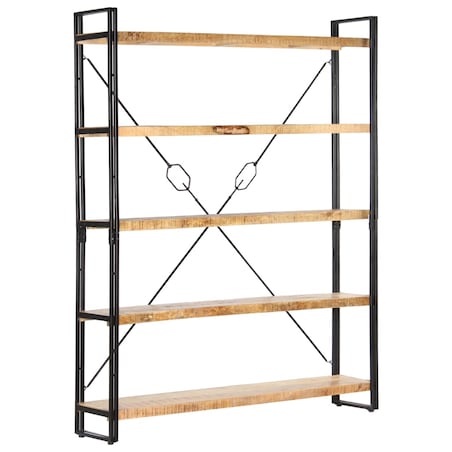 vidaXL 5-poziomowy regał na książki, 140x30x180 cm, lite drewno mango